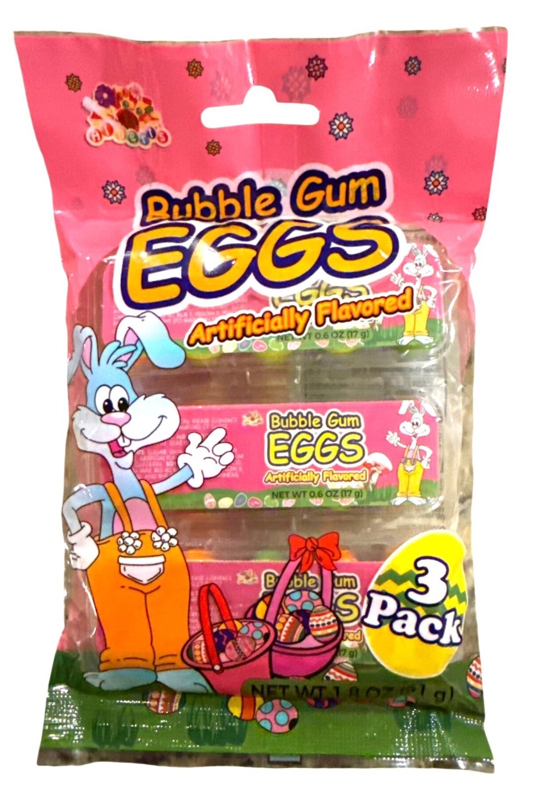 2pc Set 1.8oz/3pc Each BUBBLE GUM EGGS Mini Egg Cartons Easter Candy Treats gallery