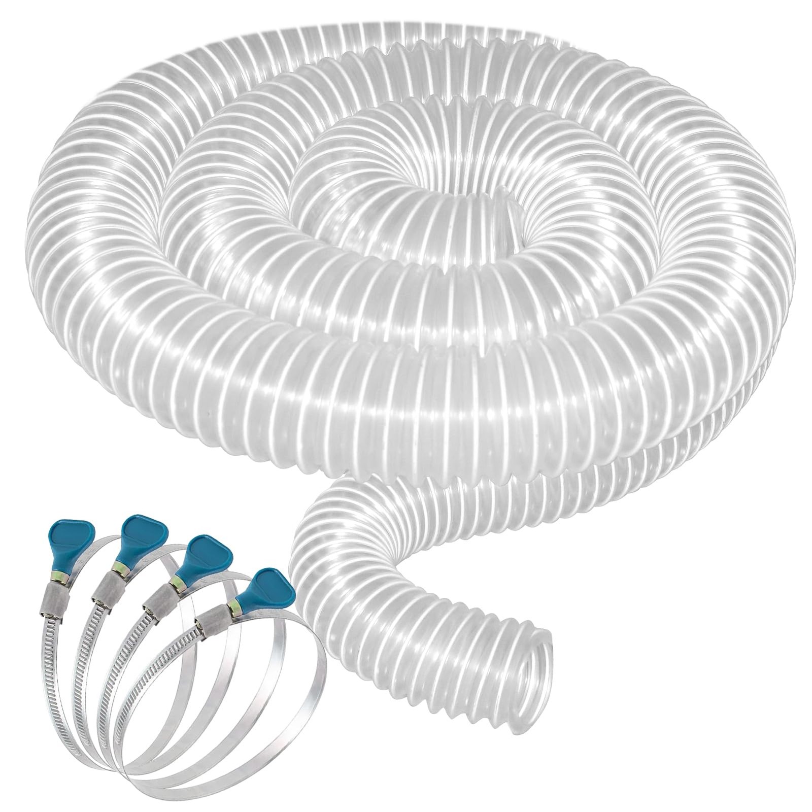 Heavy PVC Dust Collection Hose Puncture Resistant with Carbon Steel Wire Coil gallery