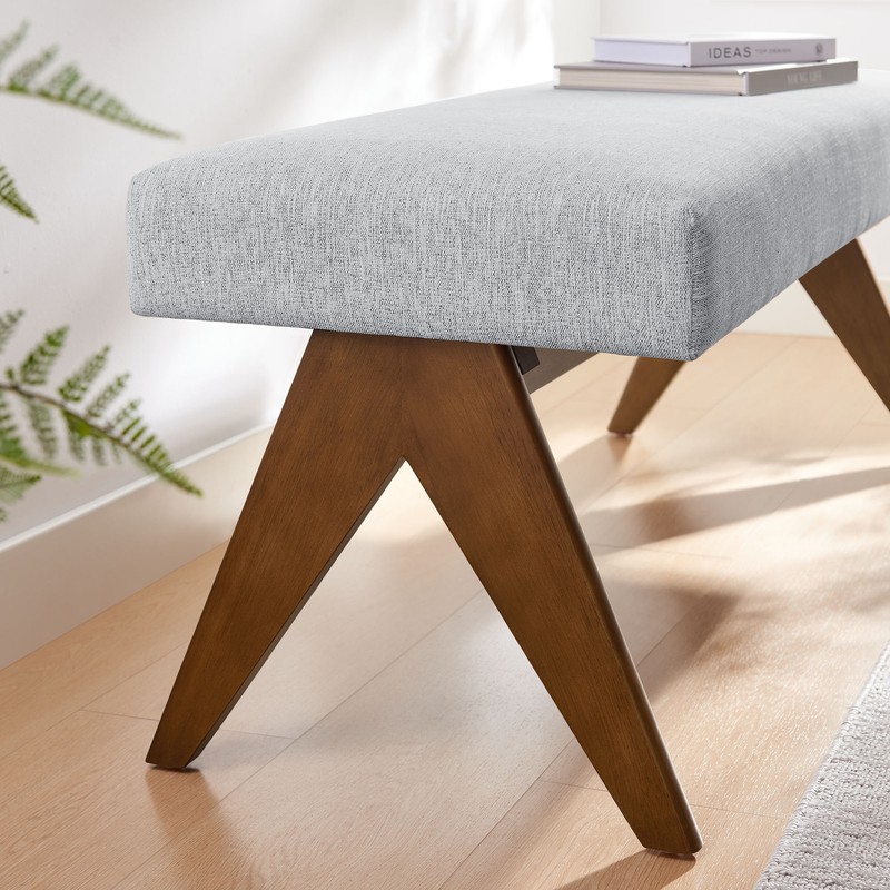 Lyra Bench in Light Gray gallery