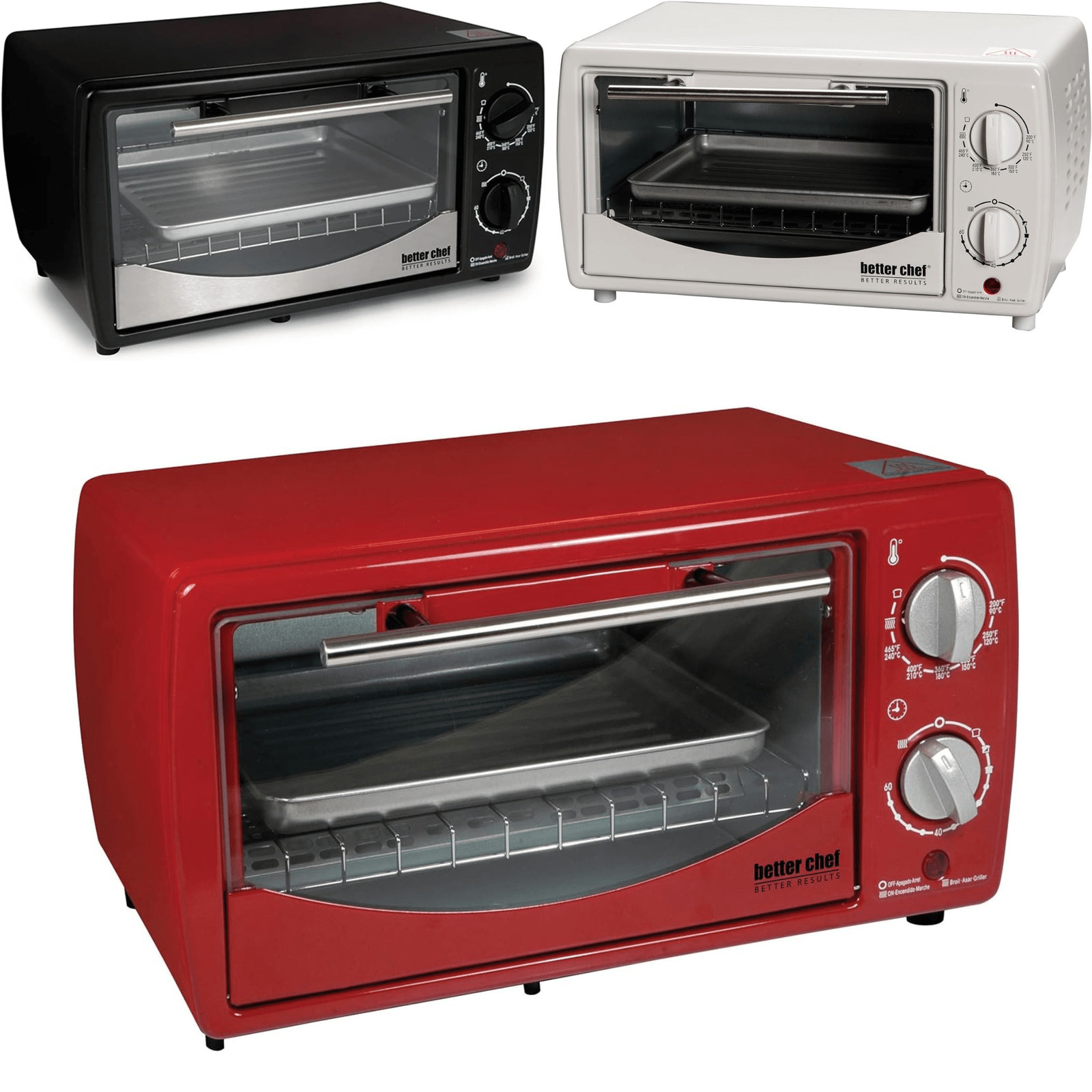 Better Chef 9L Toaster Oven Broiler with Slide-Out Rack, Bake Tray and Timer gallery