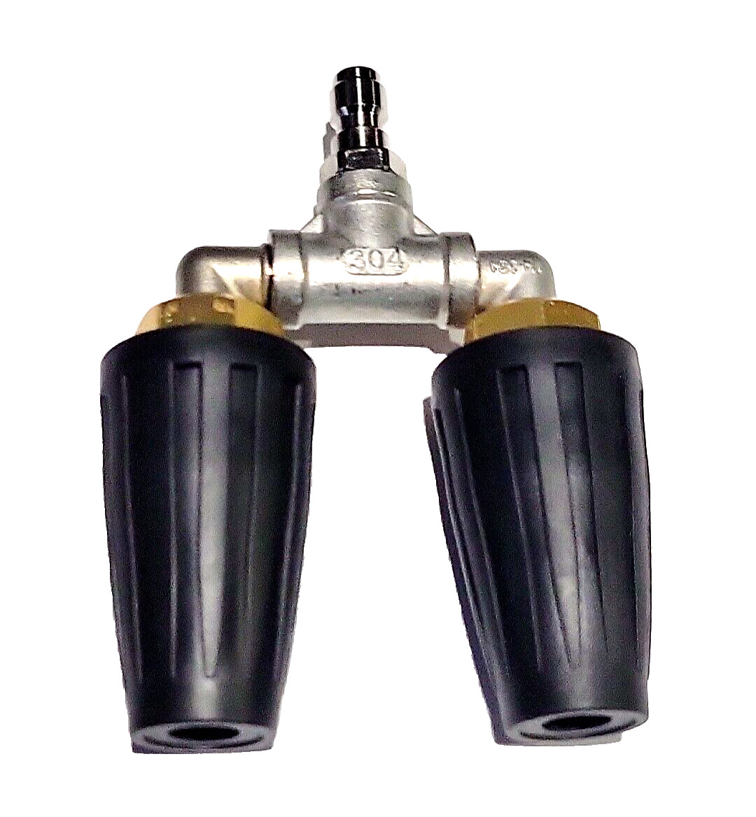 High-Pressure Washer Rotating Dual Turbo Nozzle Spray Tip1/4" 4000PSI 4-6GPM gallery