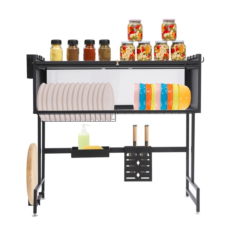 Sink Dish Drainer Kitchen Drying Rack Over Sink Dish Rack 30kg Load Capacity gallery