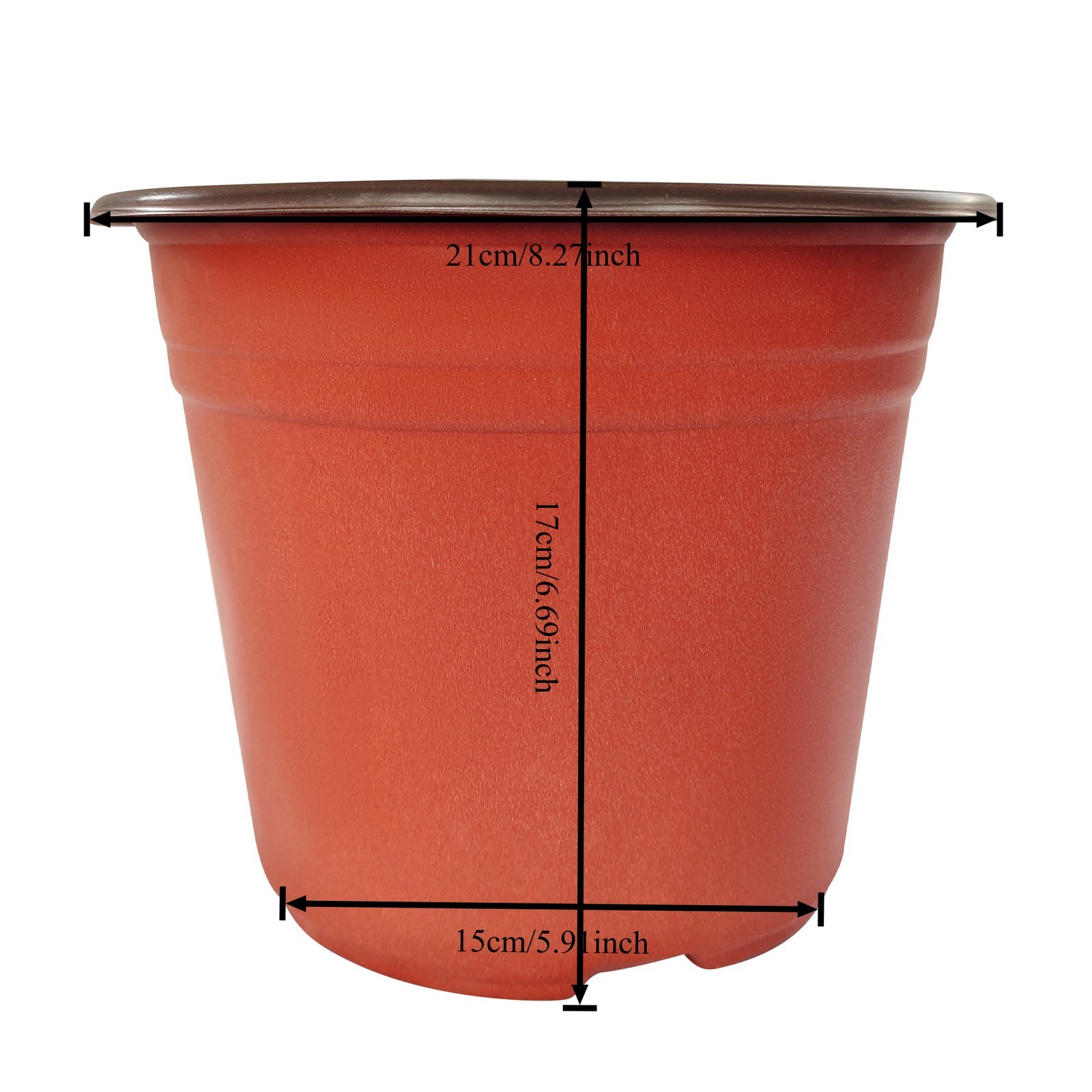 100 Pack 8 Inch Multi-Purpose Plastic Pots for Flowers and Nursery Plants gallery