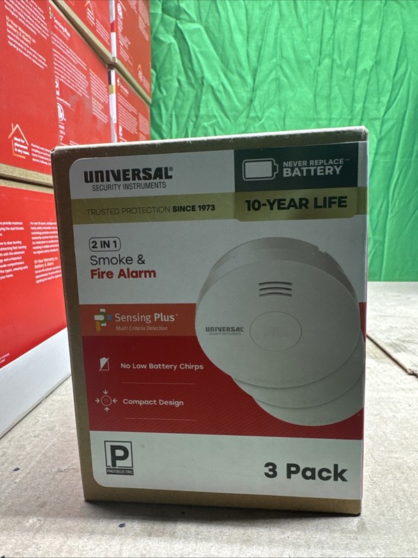 (3-Pack) 10-Year Battery Powered Mini Smoke and Fire Detector with Photoelectric gallery