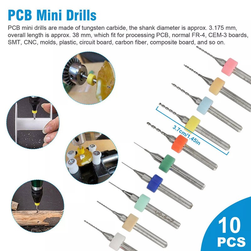 59 PCS Twist Drill Bits Set Mini Micro Hand Rotary Precision Pin Vise Tools Kit gallery