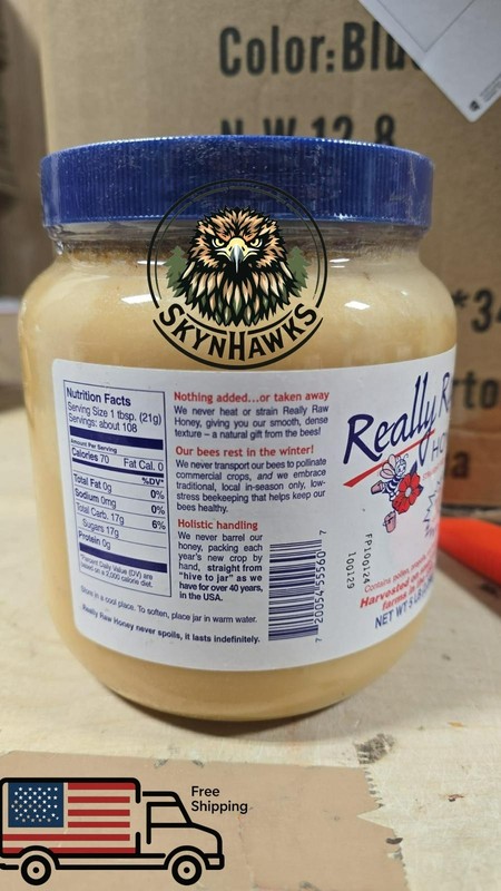 Really Raw Honey Jar Unprocessed Raw Honey 5lb Free Shipping gallery