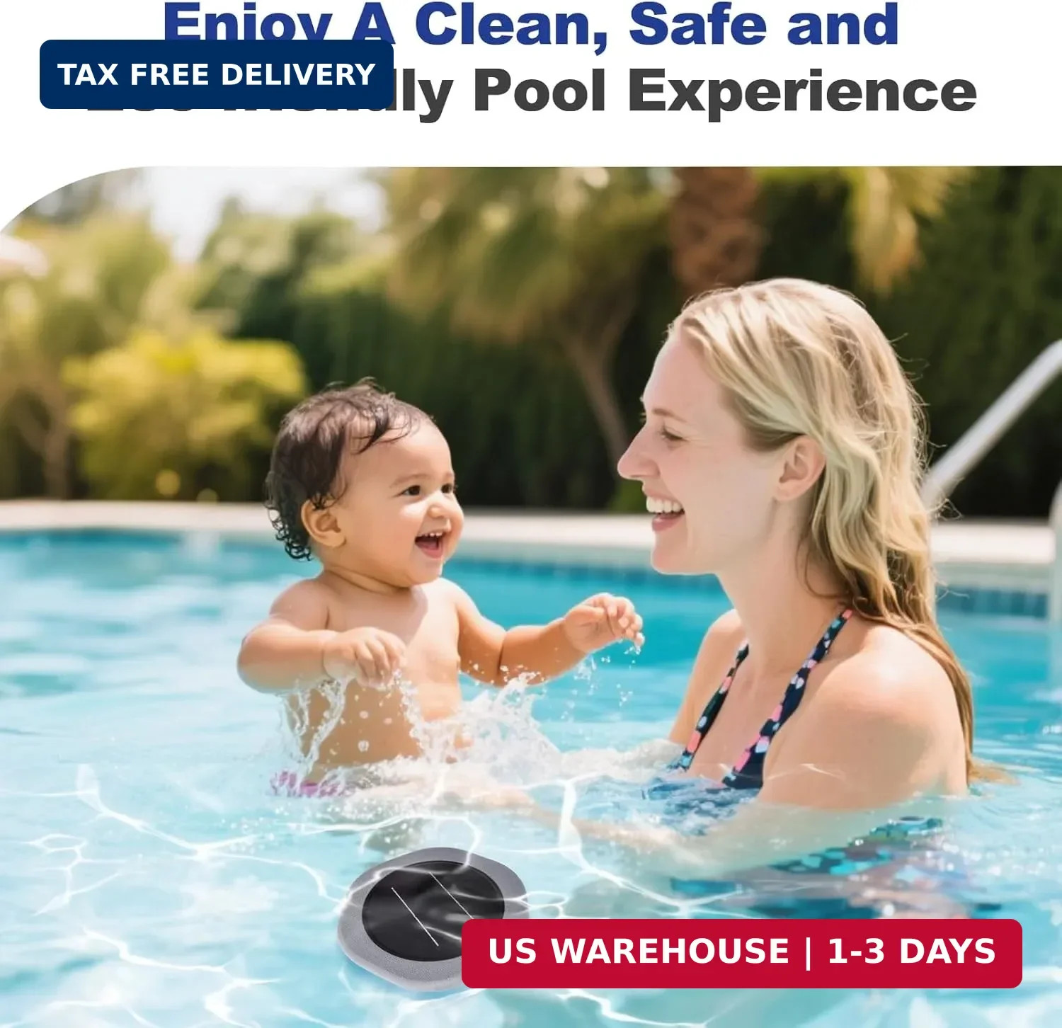 Solar Pool Ionizer - Floating Pool Cleaner for Swimming Pools Up to 45,000 Gallo gallery