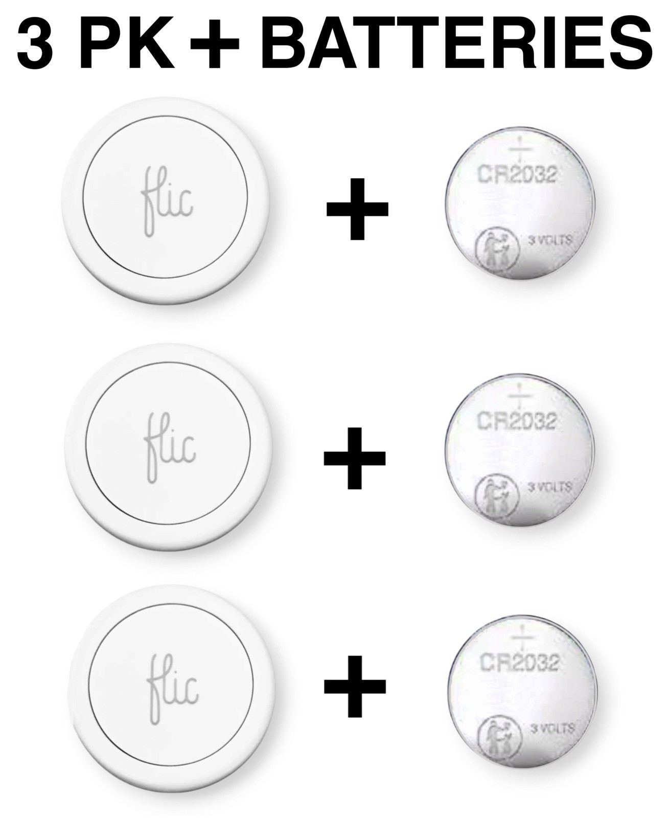 Flic Smart Button 3-Pack + New Batteries for Alexa, Matter, Homekit, SmartThings gallery