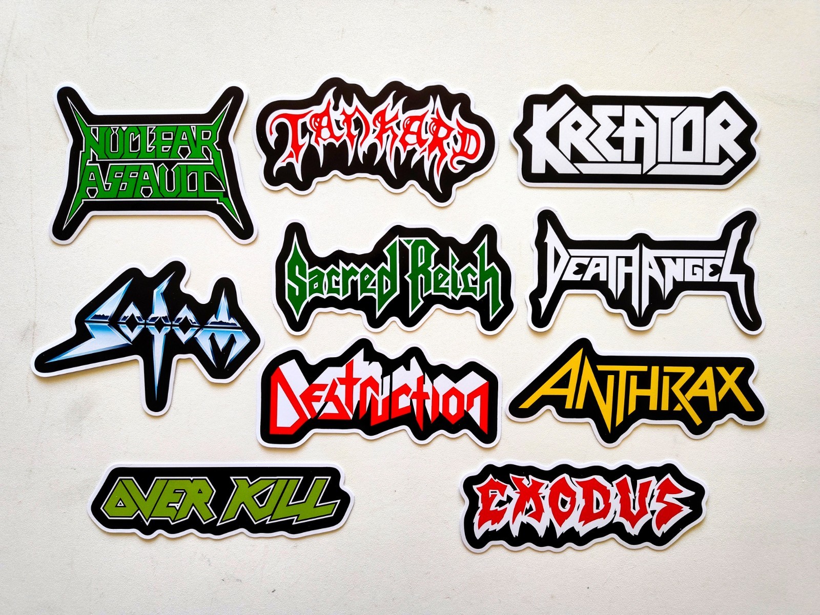 Thrash Metal Vinyl Sticker Lot (10 Pack) SET 1 nuclear assault exodus anthrax gallery