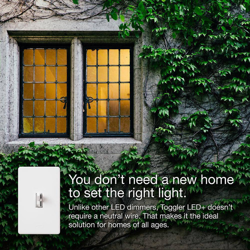 Toggler LED+ Dimmer Switch for Dimmable LED Bulbs, 150W Led/Single-Pole or 3-Way gallery