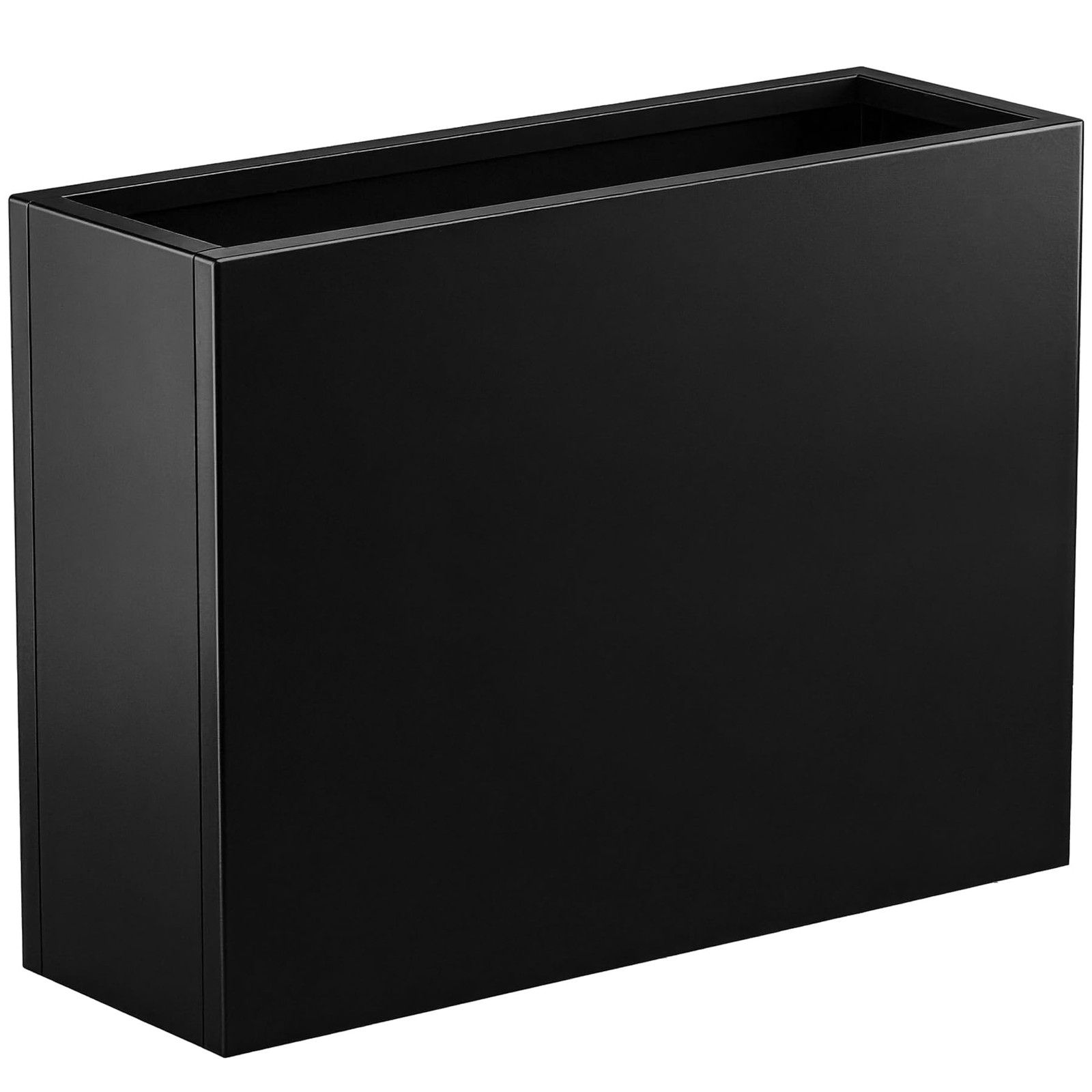 Metal Planter Box 36 x 12 26 Rectangular Drainage Black Toriexon Large Window gallery