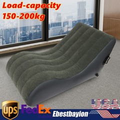PVC Flocking Sofa Bed Max Capacity 440.92lbs Inflatable Sofa Folding Sofa Bed