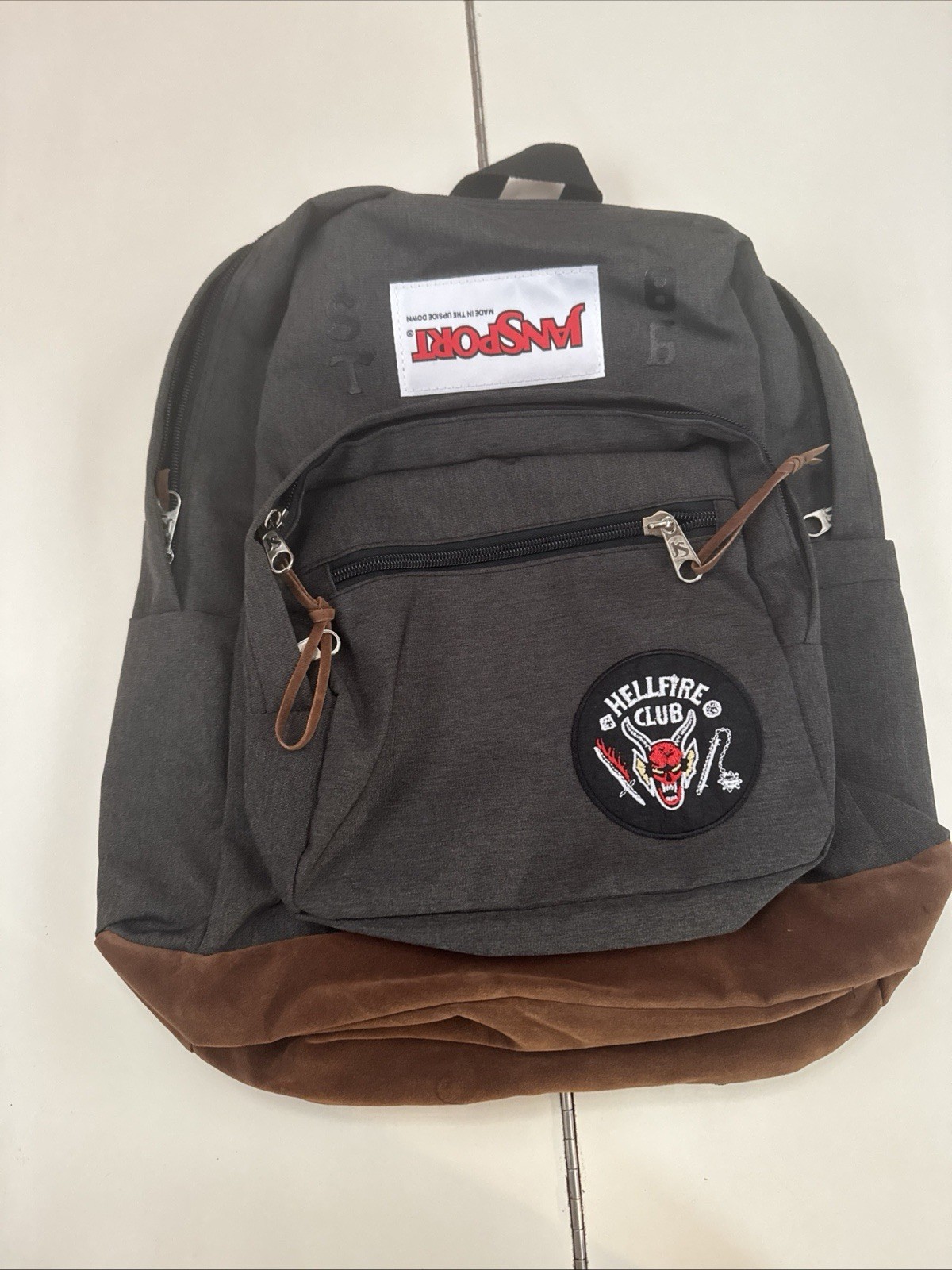 Stranger Things x JANSPORT RIGHT PACK HELLFIRE CLUB Greyish Brown Backpack