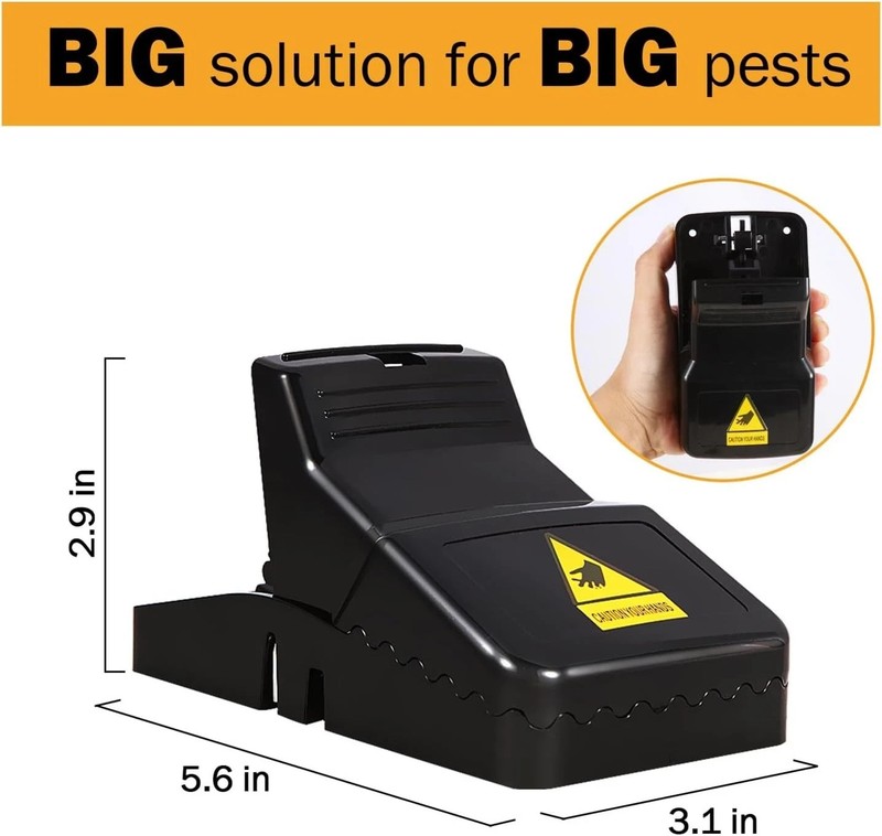6 Pack Large Mouse Traps Killer Reusable Snap Trap for Rat Mice Gophers Chipmunk gallery