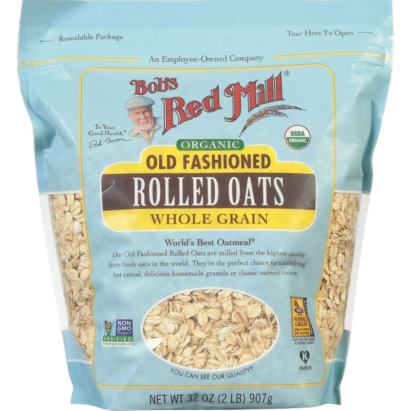 Bob's Red Mill, Old Fashioned Rolled Oats, Organic, 32 oz (2 PACK) gallery