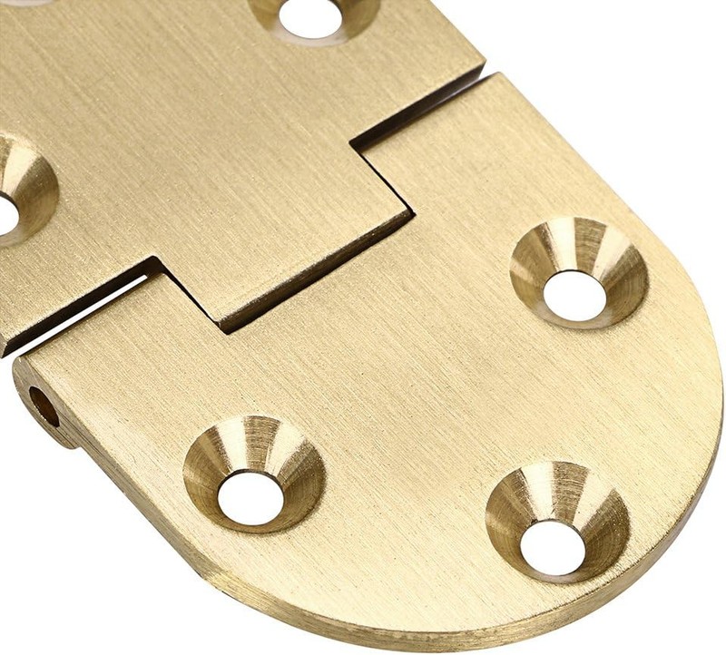 2 Pack 90 Degree Flip Top Hinges Solid Brass For Folding Tables 55Lb Capacity gallery