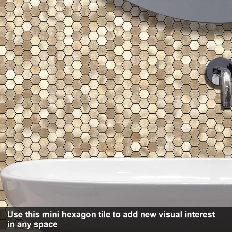Rustic Hexagon Kitchen Backsplash Stickers 10PCS gallery