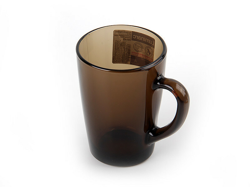 Luminarc Eclipse Brown Glass Mug Set Tempered Glass Mug Coffee Cup Teacup 2x10oz gallery