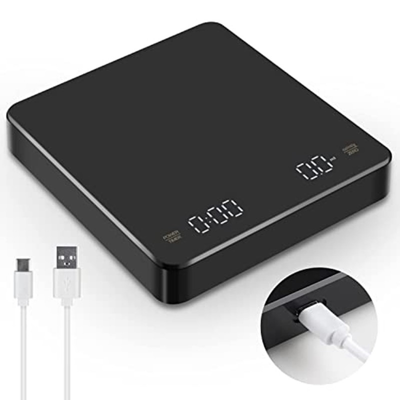 Coffee scale with timer, coffee scale, 0.1 g/3 kg, rechargeable, shutdown4989 gallery