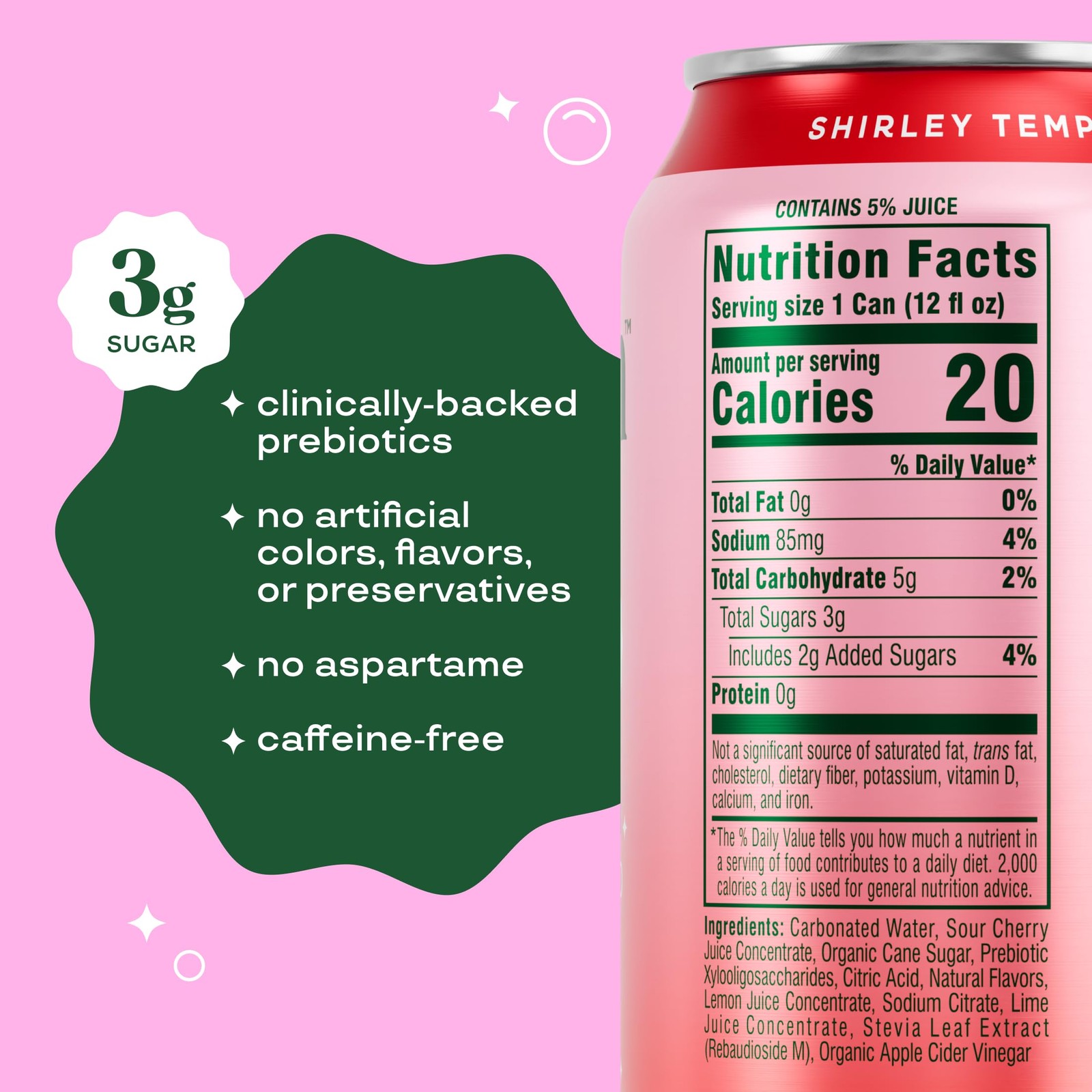Bloom Pop Prebiotic Soda 12 Pack, Shirley 12 Fl Oz (Pack of 12), No Color gallery