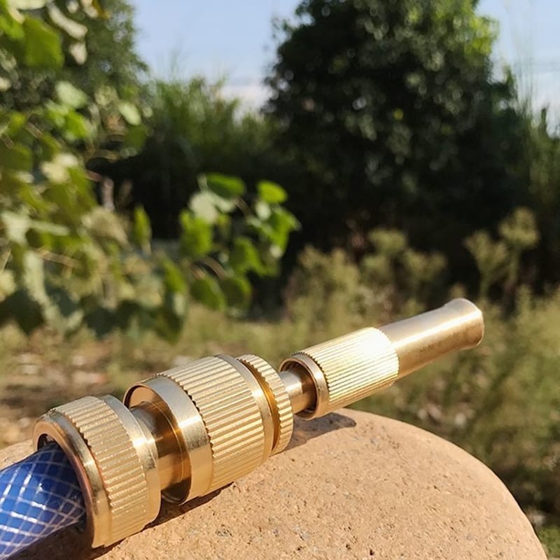 Solid Brass Garden Spray Nozzle 4" Adjustable Twist Water Hose Nozzle USA Stock gallery