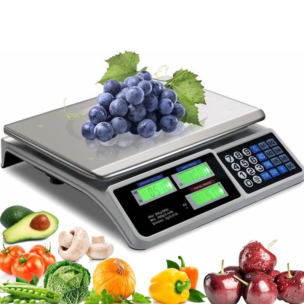 40KG/88LB Digital Price Computing Scale Dual LCD Display Commercial gallery