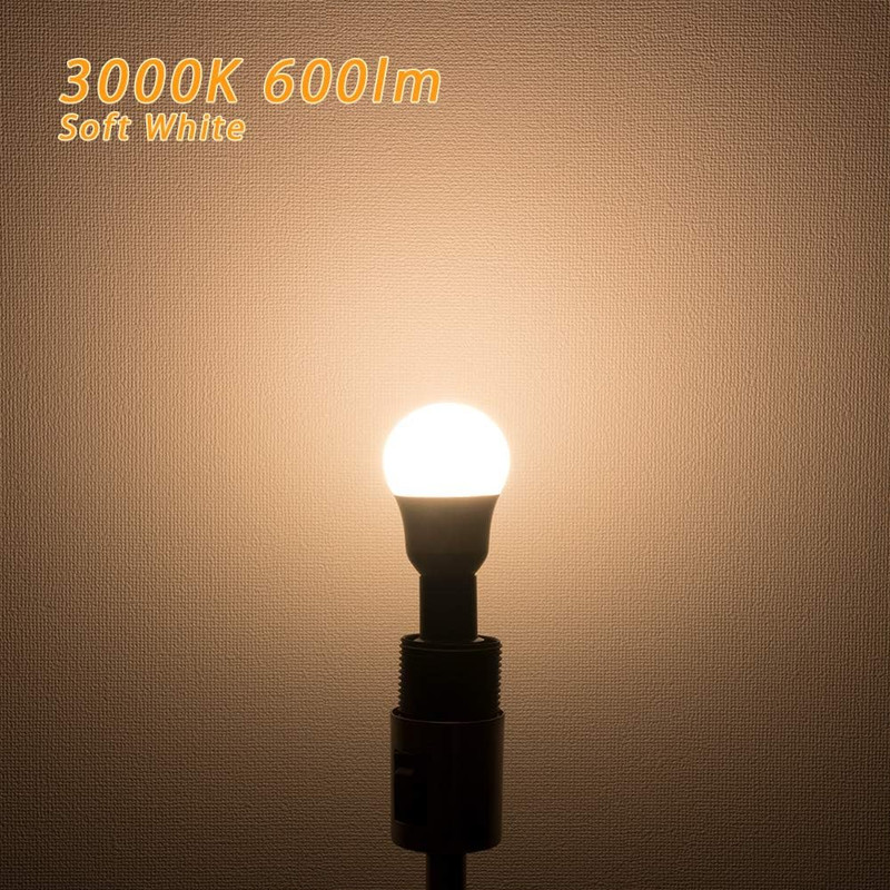 E17 Intermediate Base LED G14 Bulbs, 6W 60W Equivalent, 3000K Soft White, 600Lm, gallery