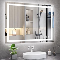 36×48 LED Bathroom Mirror, Backlit + Front Lit, LED 48″L x 36″W 3 Color Modes