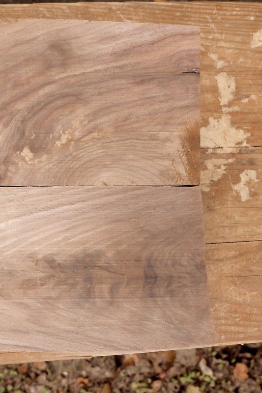 AGED EASTERN BLACK WALNUT CROTCH 2 BOARDS 17X5.5X.94 inches each gallery