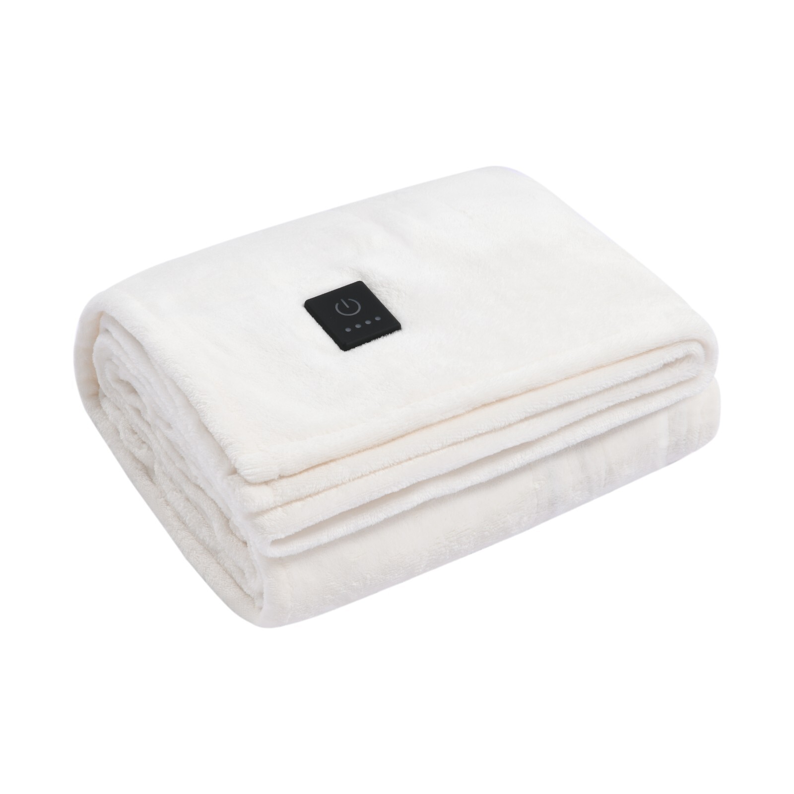 Dreamaker One-Touch Fleece Electric Heated Throw Blanket (50x60 Inches) White gallery