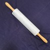 Marble Rolling Pin with Wooden Handles 18” Gray Shades Baking Tool 4+ Pounds gallery