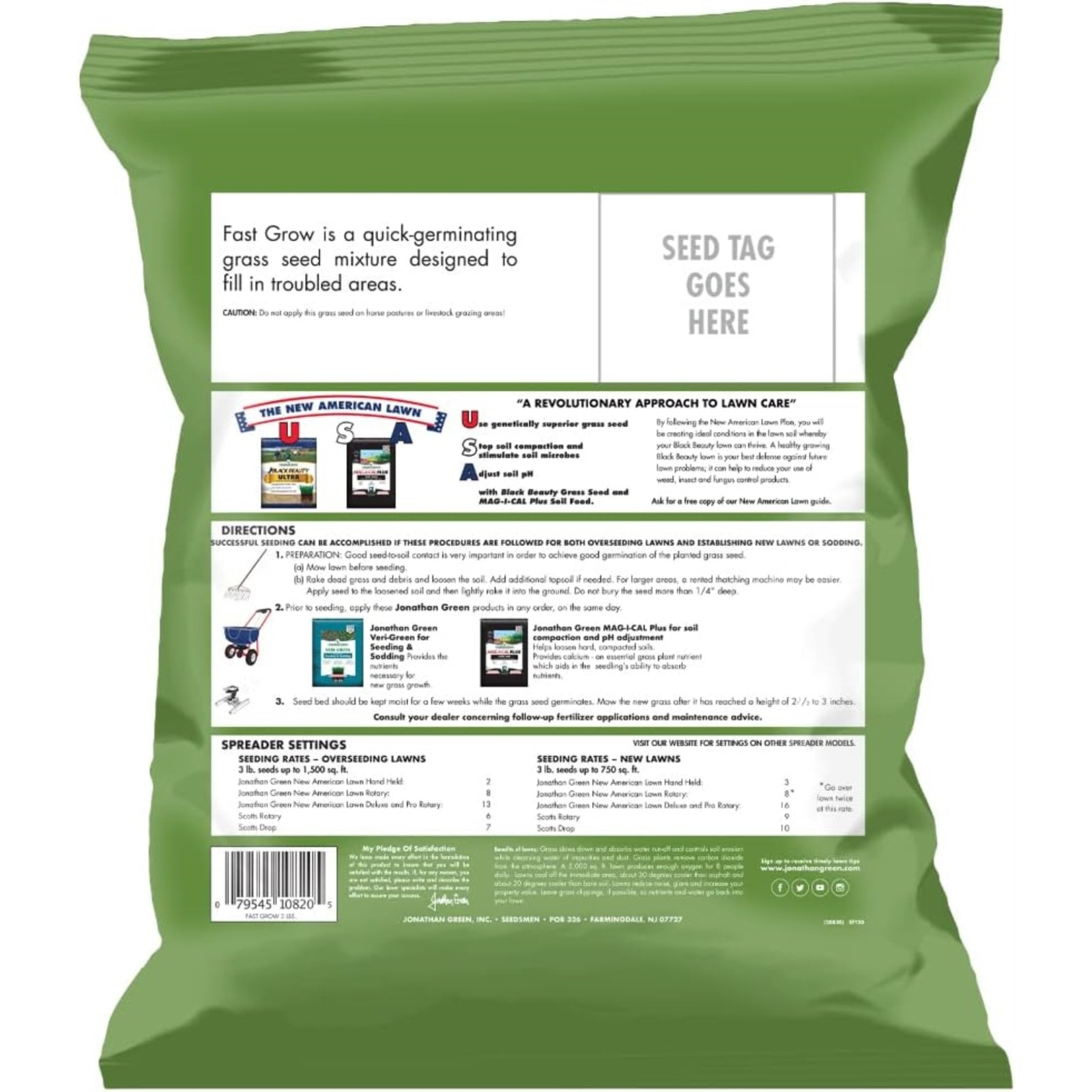 Jonathan Green (#10820) Fast Grow Grass Seed Mixture, 3lb bag gallery