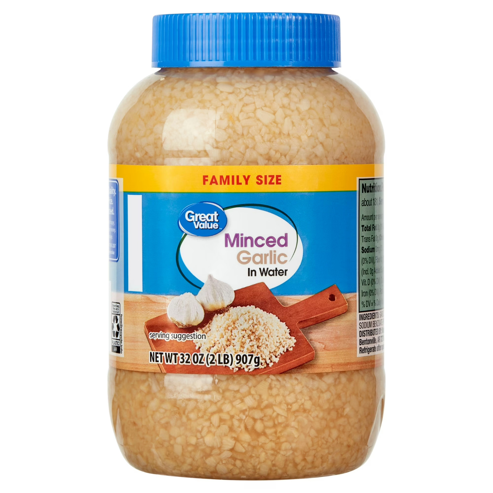 Great Value Family Size Minced Garlic in Water, 32 oz Jar gallery