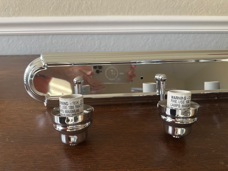 Progress 48 in. 7-Light Brushed Chrome Bathroom Vanity Light with Glass Shades gallery