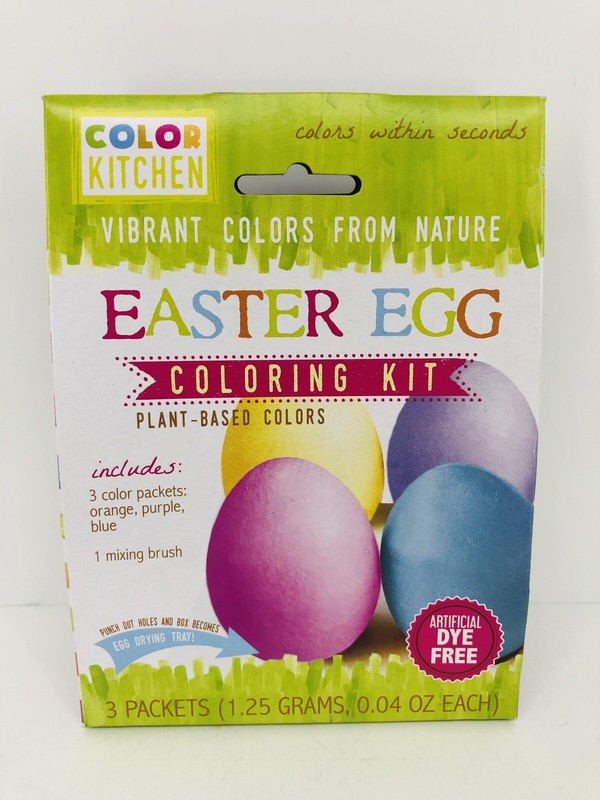 Easter Egg Coloring Kit With Plant Based Colors- 3 colors, 1 Mixing Brush & Tray gallery