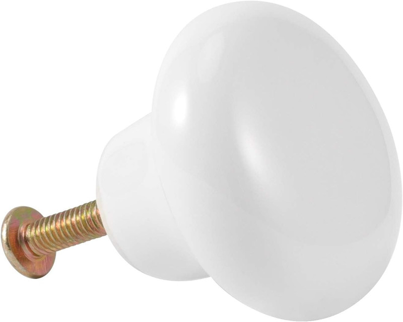 KEILEOHO 25 Pack Ceramic Cabinet Knobs, 1.26Inch/32Mm White Drawer Knobs with Sc gallery