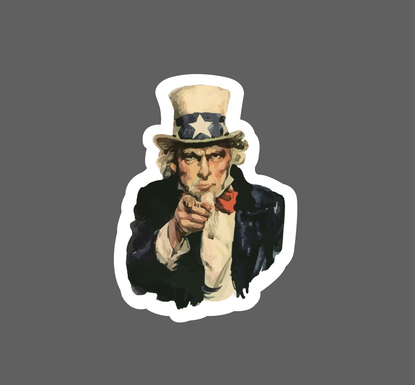 Uncle Sam Sticker USA Top Hat Waterproof - Buy Any 4 For $1.75 Each Storewide! gallery
