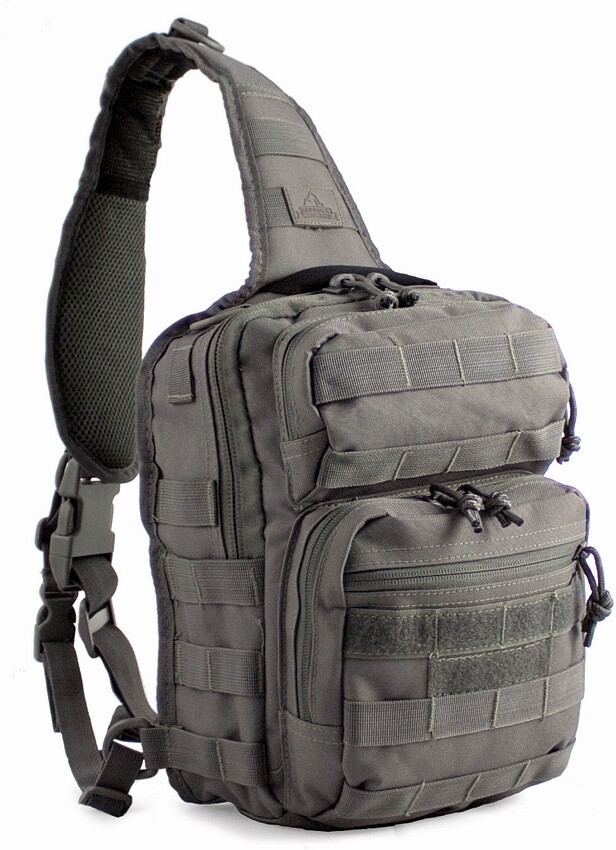 Red Rock Outdoor Gear Rover Sling Pack Tornado Gray 600D Polyester Construction