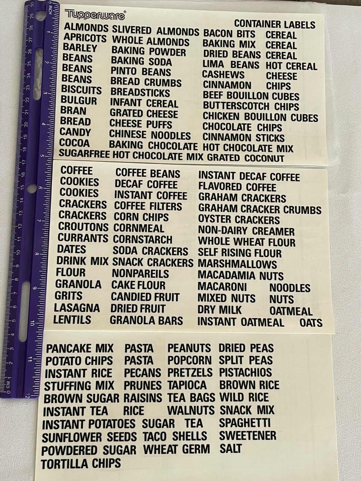 NEW Tupperware Modular Container Spice Food & From the Kitchen of Label/Stickers gallery