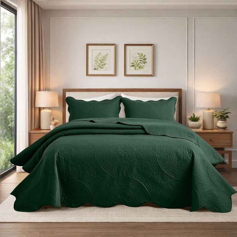 Premium Quality Bedspread Durable Reversible Coverlet With Pillow Shams Queen gallery