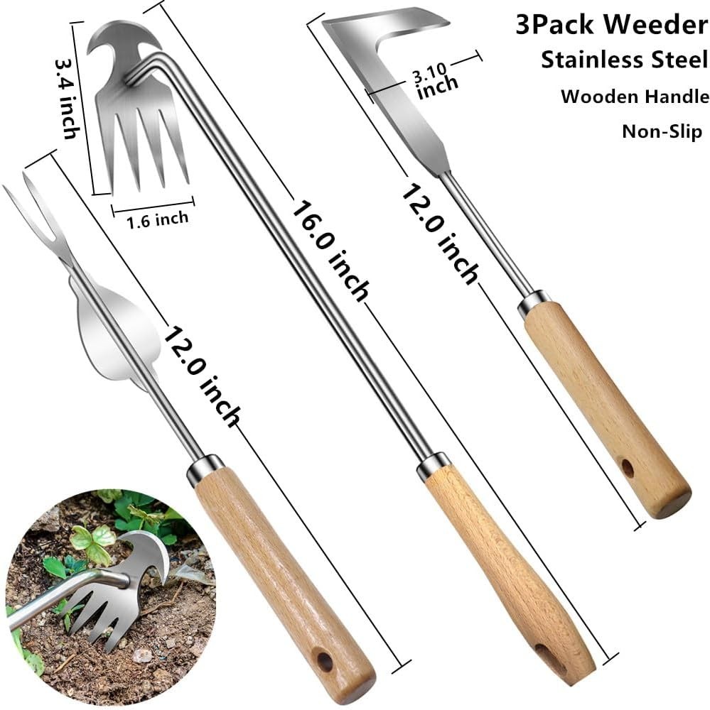 3 Pack Stainless Steel Weeder Puller Tool,Patio Crack Weeder for Cracks,Pavers,D gallery