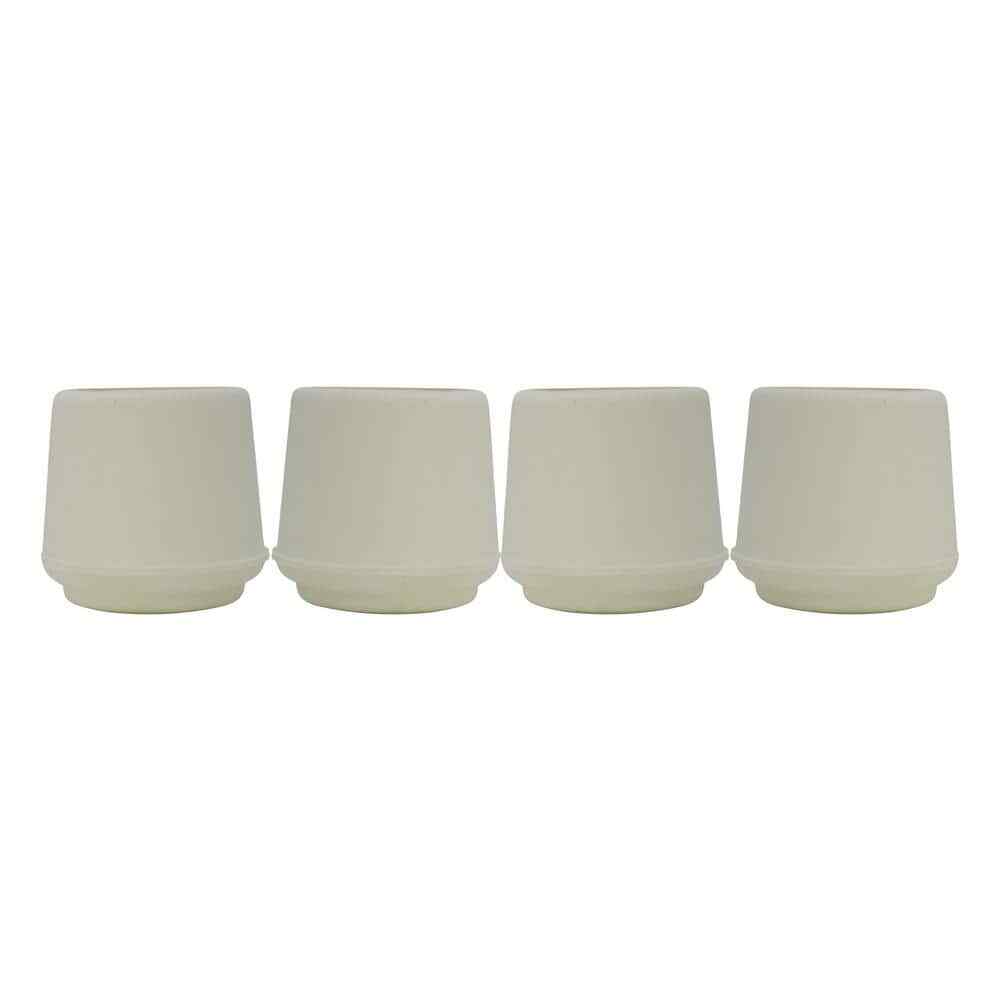 Off-White Rubber Leg Caps for Table Chair and Furniture Legs 3/4 inch 4-Pack gallery