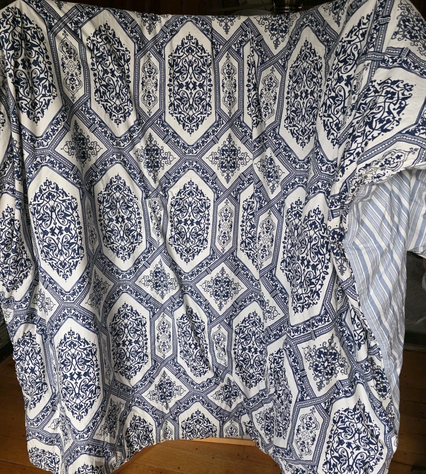Ralph Lauren Comforter +2 Shams FLAWED READ Porcelain Blue Tamarind Full/Queen gallery