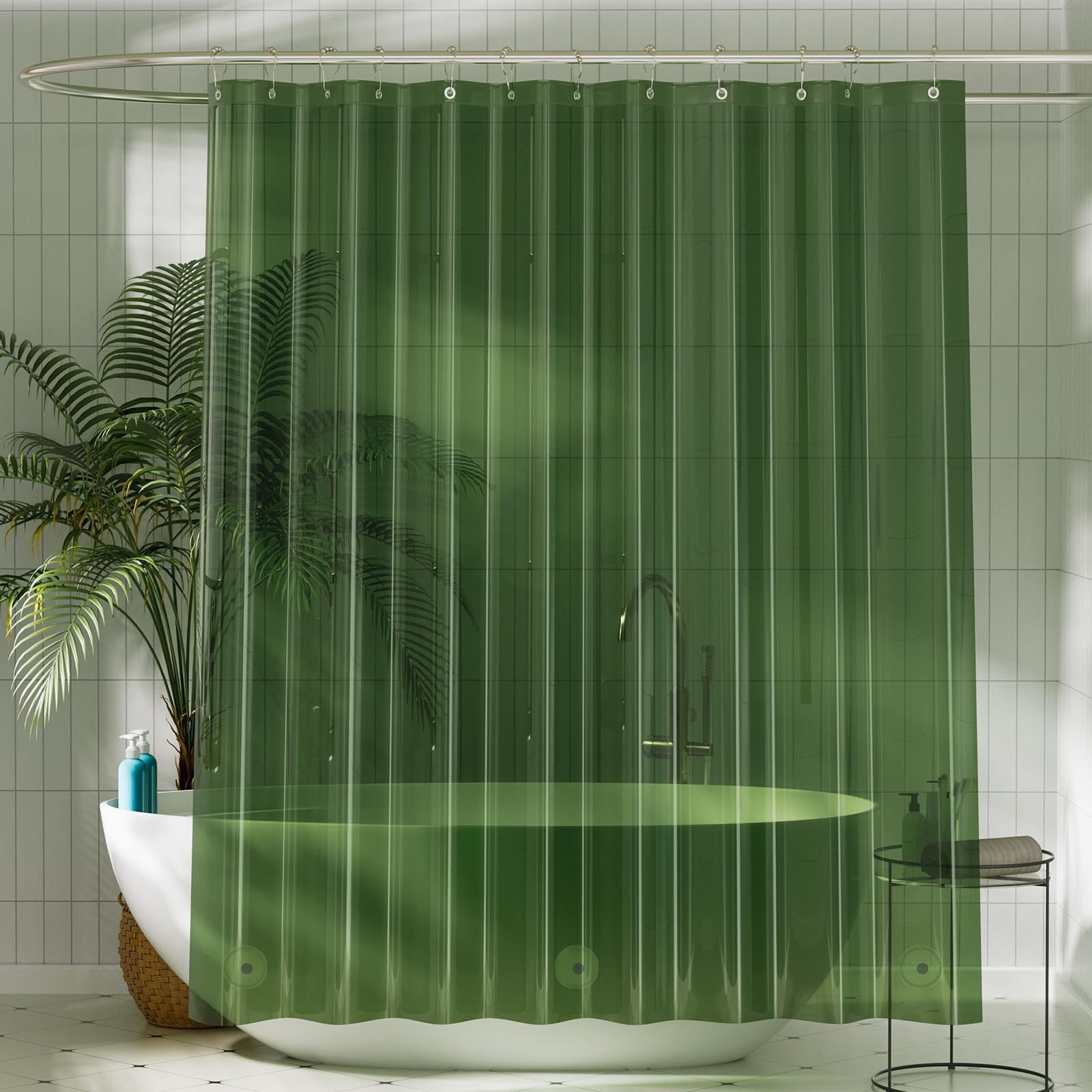 Shower Curtain Liner, Plastic Shower Liner PEVA 72 x 72 Lightweight Waterproo... gallery