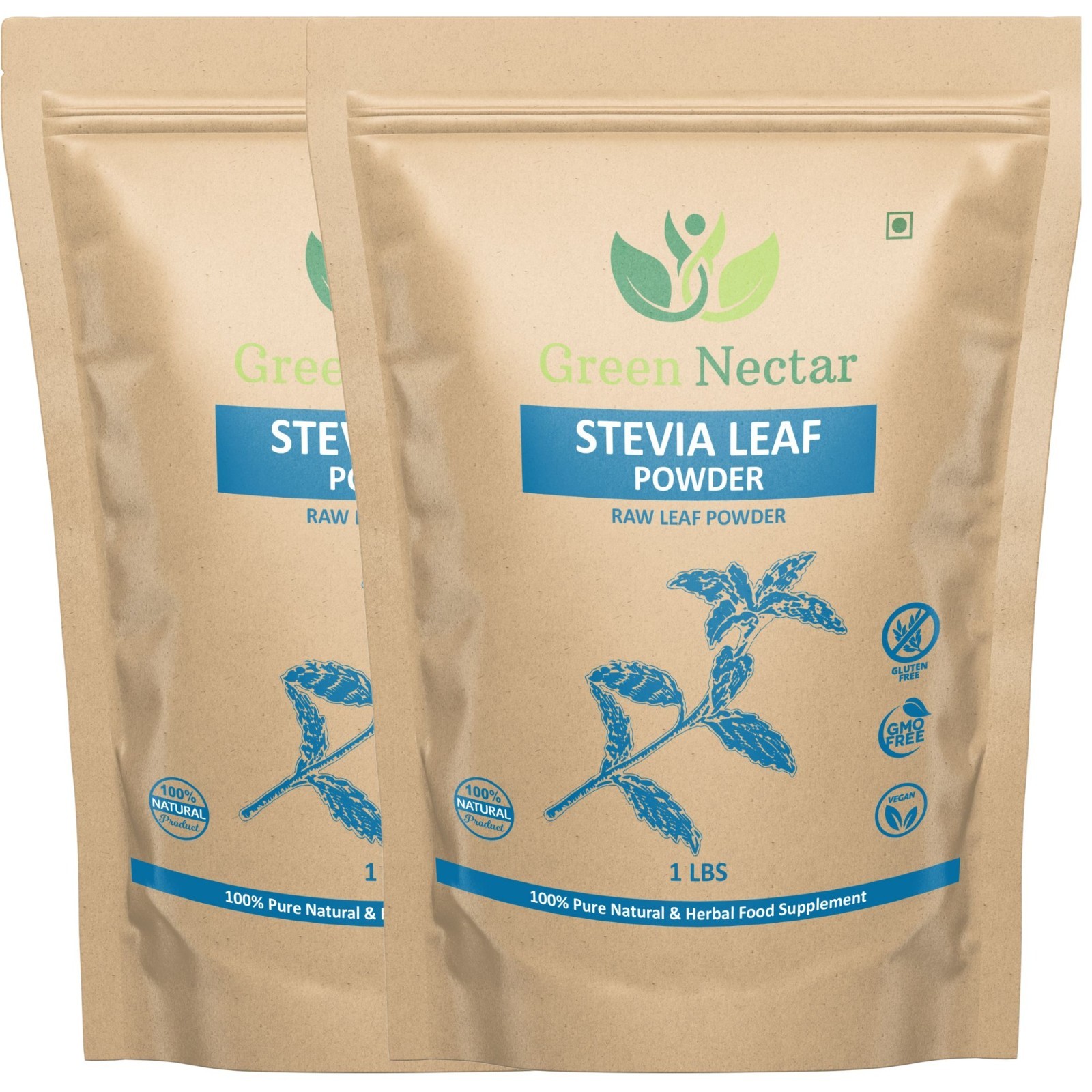 Green Stevia Leaf Powder 2 lb | Mild Sweetener, Sugar Substitute, Zero Calories gallery