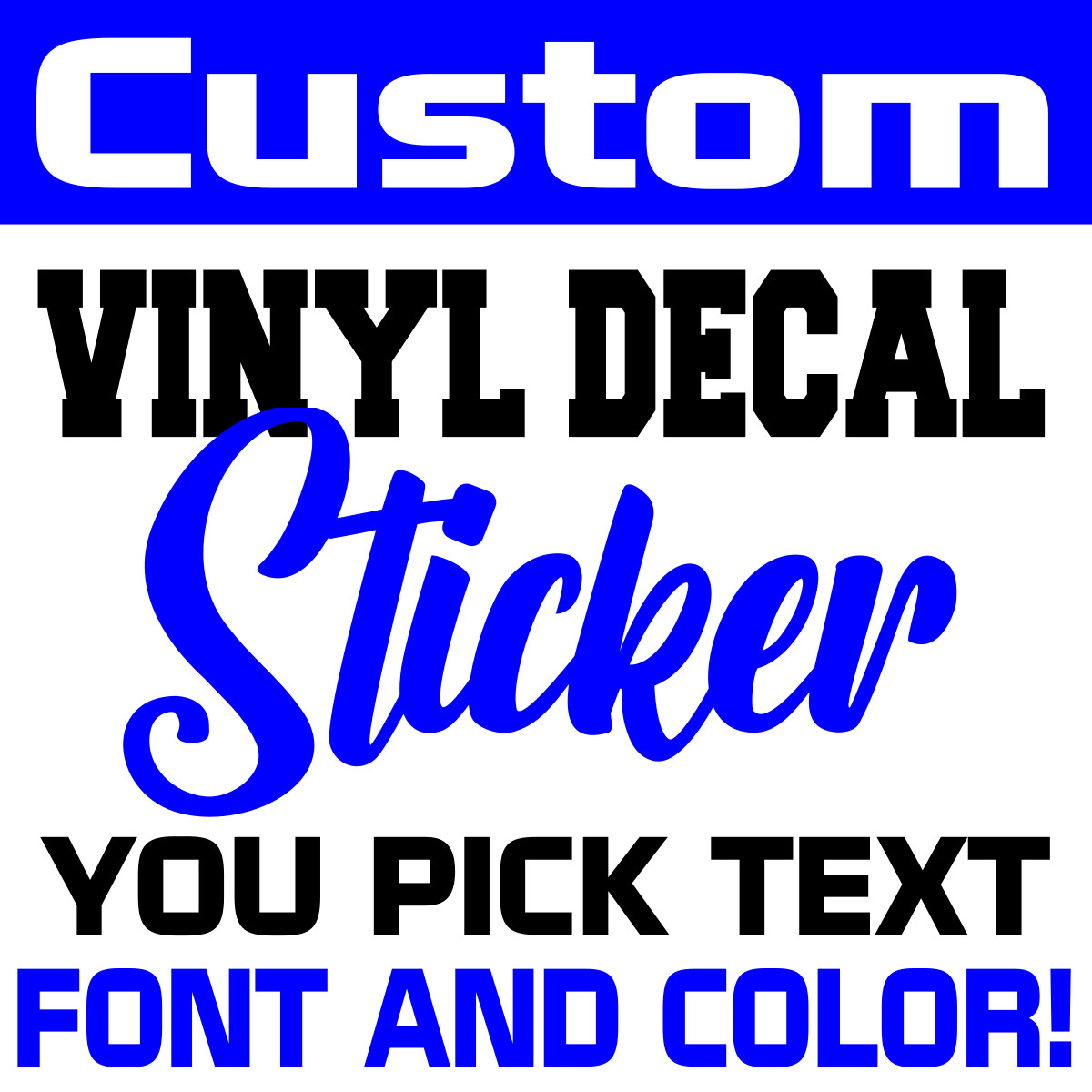 Personalized Custom Vinyl Lettering Decal Sticker Window Text Name Car Wall Door gallery