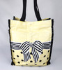 Vtg Patty Reed 2007 Insta Tote Small 11" Yellow Black White Bow Dots gallery