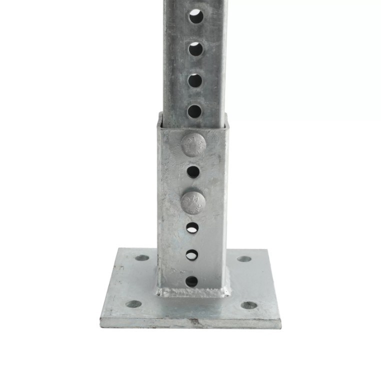 2" x 2" Square Sign Post Mounting Base (Galvanized Steel) gallery