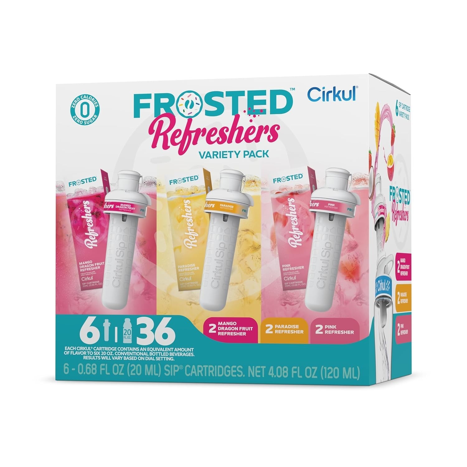 Cirkul Frosted Refreshers Caffeine Flavor Water Variety Pack, Makes 36 Drinks, N gallery