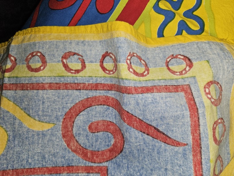 Sacred Threads Boho Abstract Flowers Cotton Tablecloth Or Wall Hanging 84 x 58 gallery